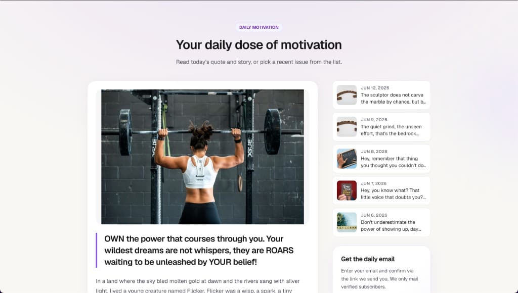 Daily Motivation AI preview