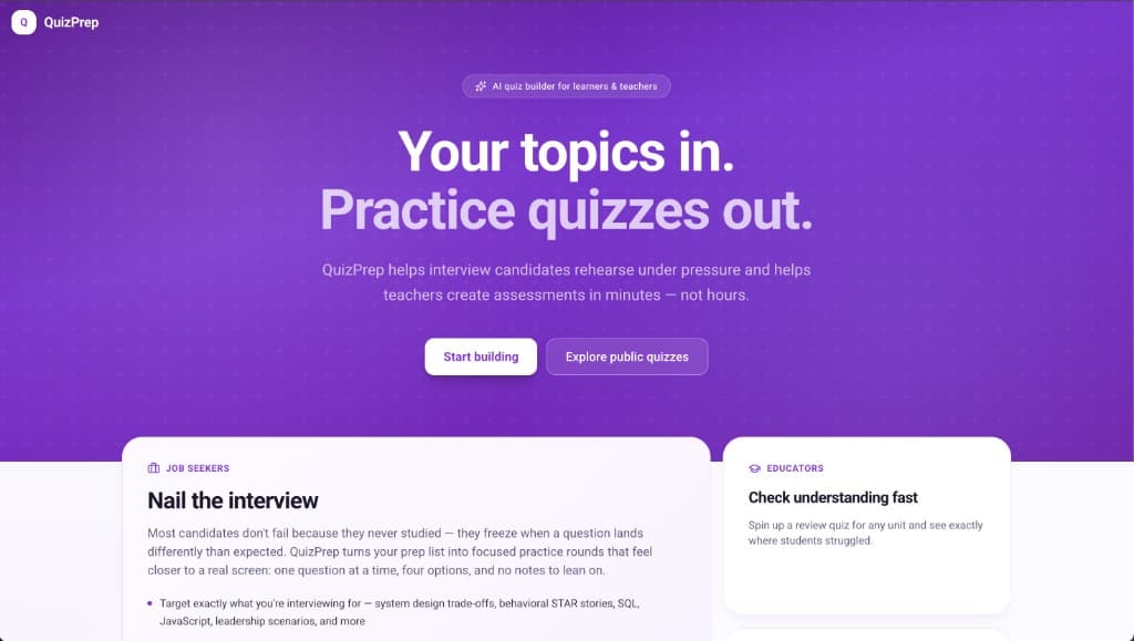 QuizPrep preview